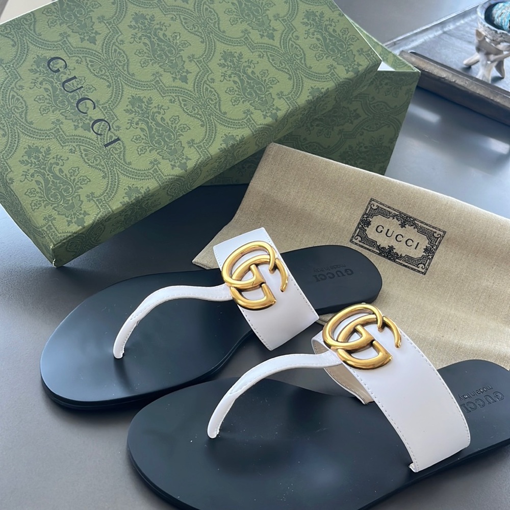 Like famous brand white sandals